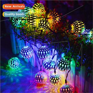 String lights hollow Moroccan ball Christmas color lights le