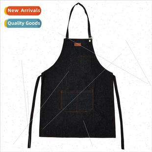 Work Denim Apron Barista Restauran Breathable Barber Fashion
