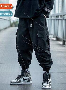 function wind work pants mens spring and summer loose hip-ho