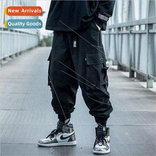 spring wind pants hip summer function and mens work loose
