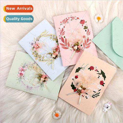 New full of stars dried flowers greeting card holiday gift p