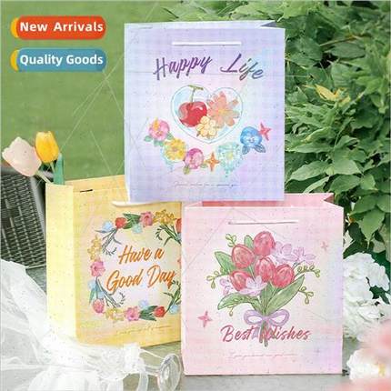 Flash film gift bag glazed dream series flower theme holiday