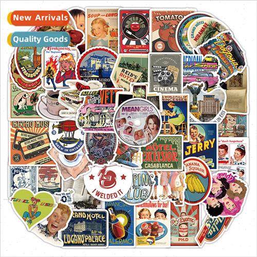 50 American retro graffiti decoration scooter guitar phone c