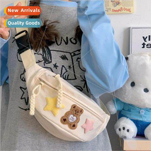 Japanese cute bear chest bag 2023 new star cartoon student c
