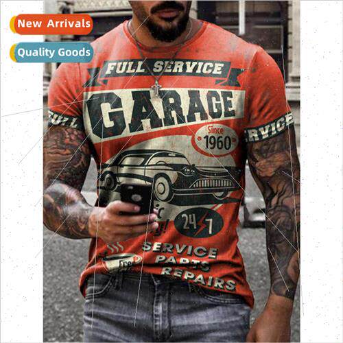 New Harajuku nd oversized T-shirt retro  3D printing mens T-