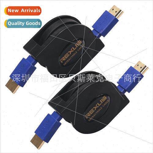 Flat Cable Pure Copper Conductor Black Cable Blue Head 3D 10