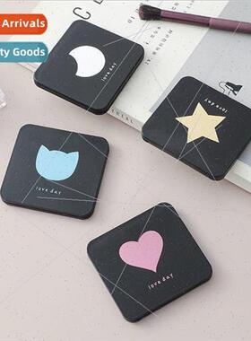Small mirror portable mini ins  makeup mirror double sided p