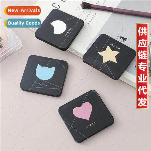 Small mirror portable mini ins  makeup mirror double sided p