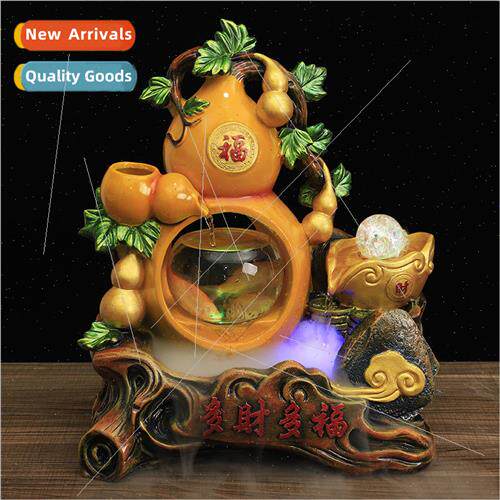 New large gourd glass fish tank humidifier resin crafts flow