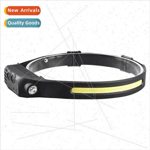New wave sensor COB headlamp outdoor cycling light USB recha