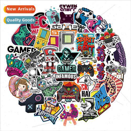 50 pcs of nostalgic game console graffiti stickers suitcase