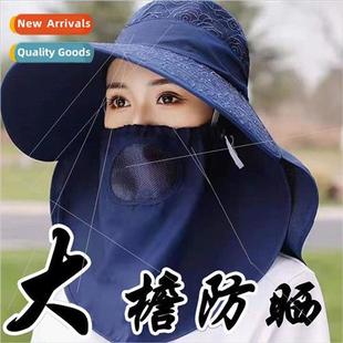 Summer large-brimmed sun hat cycling mask cap sun shawl cap