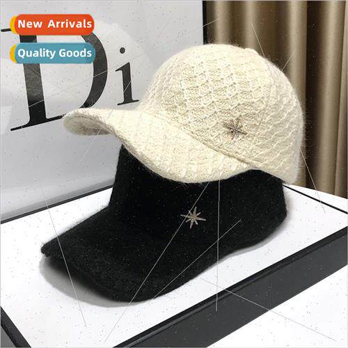 Korea knitted rhinestone hat female casual small head circum