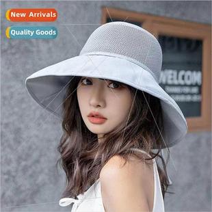 hollowed out beach sun vinyl hat bow Sunscreen breathable