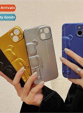 适用 iPhone 11/12/13PROMAX Metal Solid Color Violent Bear Ap