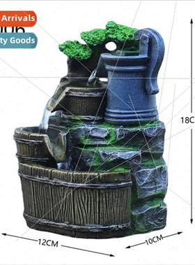 Creative running water inviting wealth home desktop decorati