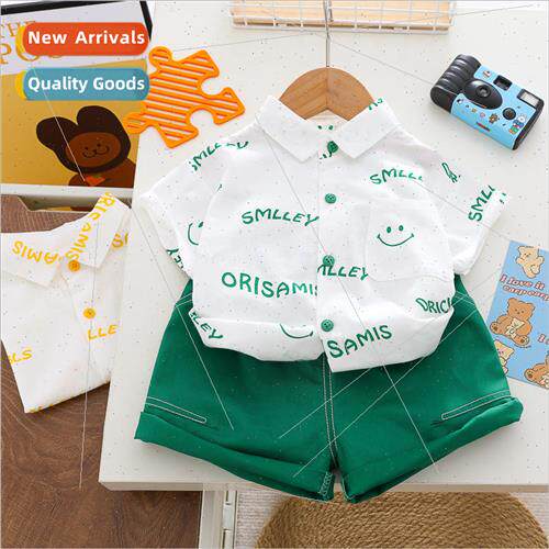 Boys summer suit suit 2023 适用eign  new baby short-sleeved