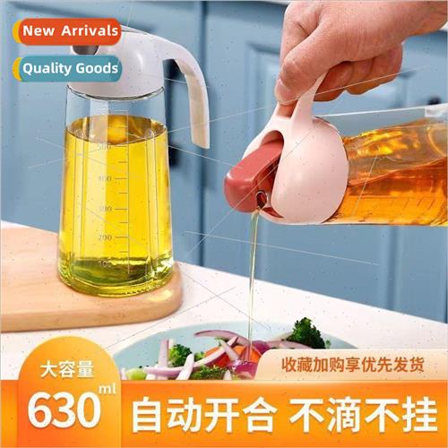 Oil pot automatic opening and closing kitchen glass oil pot