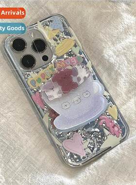 Cute cartoon teacup dog 适用 iPhone 13 stand 14/15ProMax App