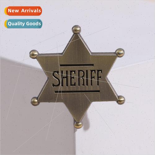 Honor six-pointed star badge badge medals pin western cowboy