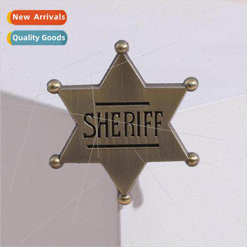 Honor six-pointed star badge badge medals pin western cowboy
