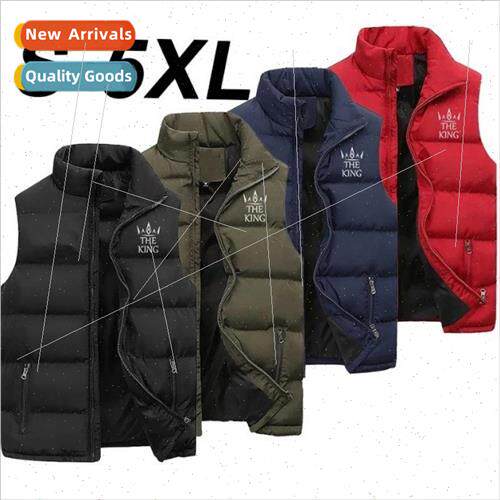 Autumn Winter Mens Sleeveless Down Vest High Quality Print