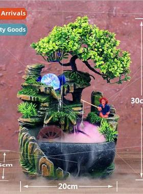 Wigwam flowing water ornaments fountain fish tank humidifier