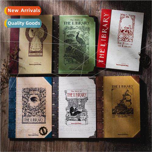 Material book library story vintage note message can diy hol