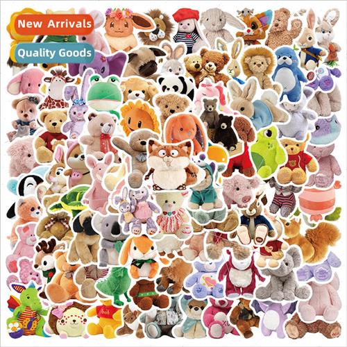 100 not repeated childrens plush toys cartoon doodle sticker