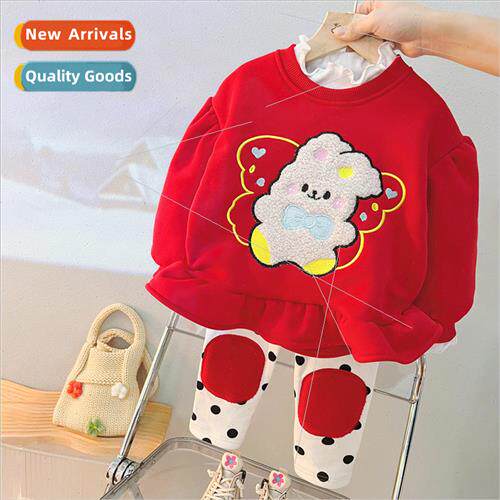 Winter girls padded suit 适用eign  childrens clothing winter