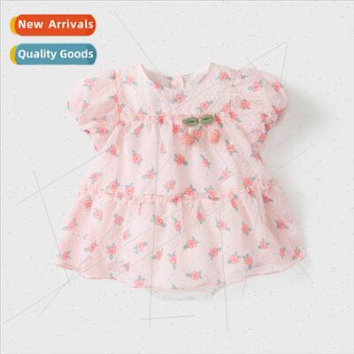 Newborn ins  baby summer clothes female baby onesie weekly d