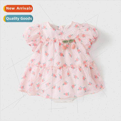 Newborn ins  baby summer clothes female baby onesie weekly d