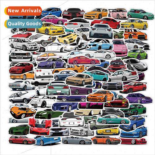 100 cartoon JDM car graffiti stickers decorative motorcycle