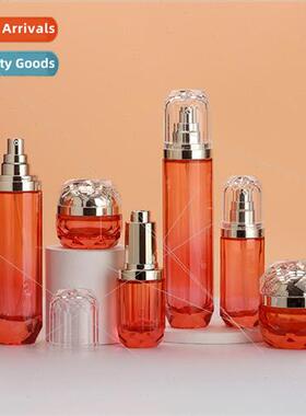 Yijing glass shaped thick bottom cosmetic packages toner bot