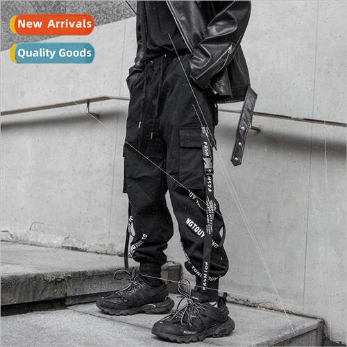 Diablo system belt work pants men card drawstring loose pers