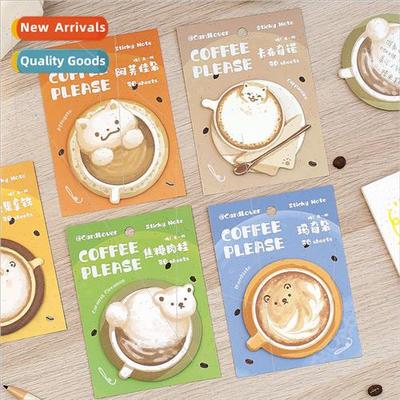 Sticky notes to a cup of coffee Creative shaped diy handbook