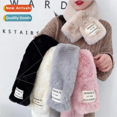 Soft fur scarf Korean labeling Japanese fall and winter ins