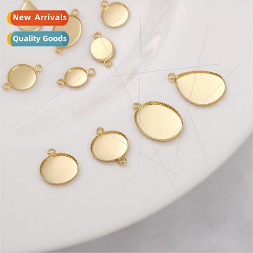 14k gold-plated round oval teardrop-shaped single and double