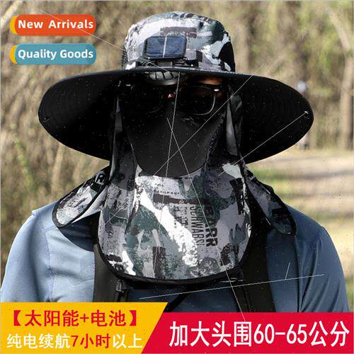 Large size big head big fat face hat men face cover sun hat