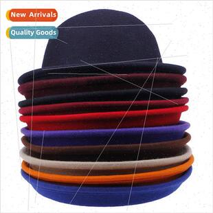 and Korean jazz England winter fall cap woolen female Hat