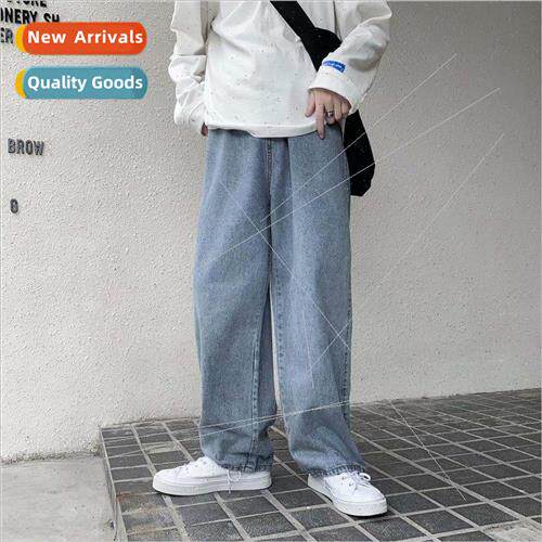 Denim pants men straight loose fall hundred sense of falling