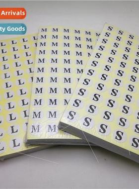 White background black letters self-adhesive size stickers c