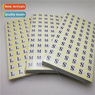 White background black letters self-adhesive size stickers c