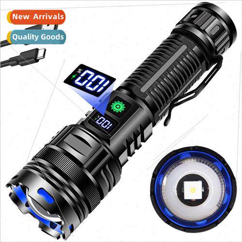 New digital display white laser LED flashlight outdoor light