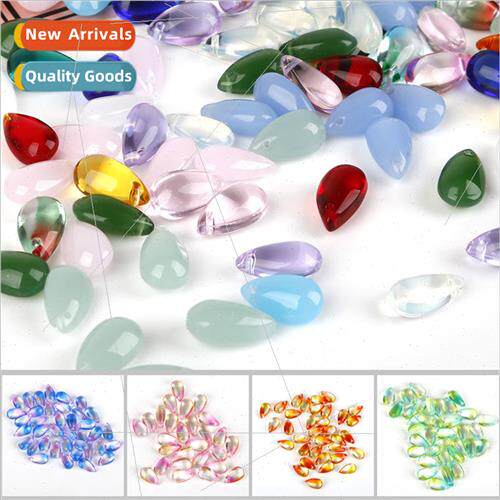 8*14mm water drop Czech glaze beads pendant DIY handmade mat