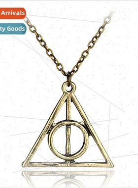 na Deathly Hallows Sweater Chain Triangle Alloy Pendant Neck
