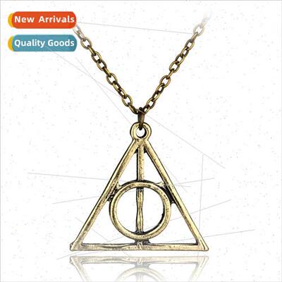 na Deathly Hallows Sweater Chain Triangle Alloy Pendant Neck
