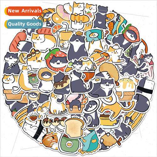 50 cute greedy kitty luggage computer water cup decorative s