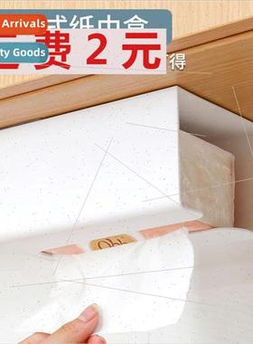 Tissue box wall-mounted washcloth organizer kitchen upside d