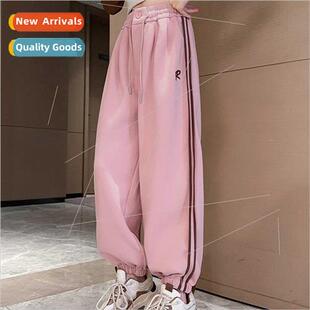 Girls sweatpants autumn and winter  2023 new trend of 适用ei
